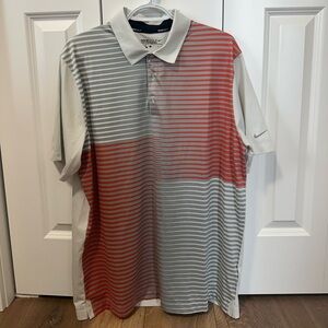 Nike Golf Polo Tee - orange/grey